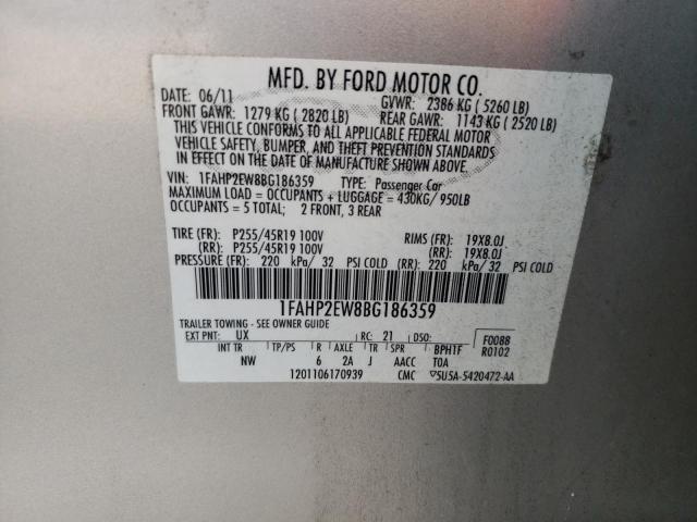 Photo 10 from auction – 2011 FORD TAURUS SEL with VIN 1FAHP2EW8BG186359