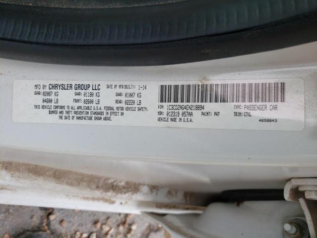 Photo 10 from auction – 2014 DODGE AVENGER SE with VIN 1C3CDZAG4EN218894