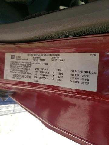 Photo 10 from auction – 2004 CHEVROLET COLORADO with VIN 1GCDS196548134261