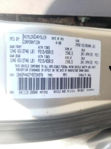 Photo 10 from auction – 2000 DODGE GRAND CARA with VIN 1B4GP44G7YB724970