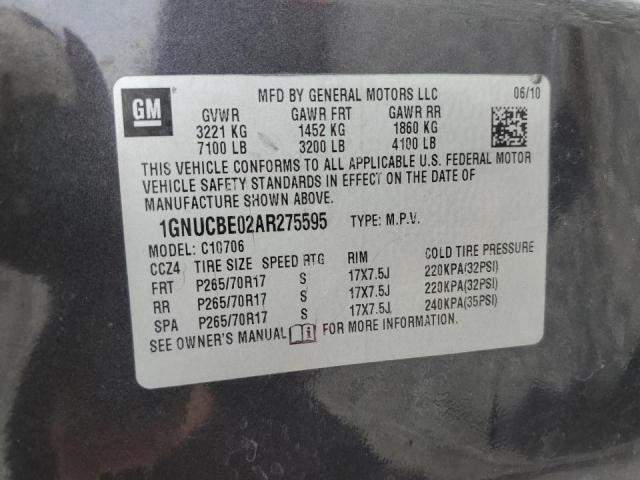 Photo 10 from auction – 2010 CHEVROLET TAHOE C150 with VIN 1GNUCBE02AR275595