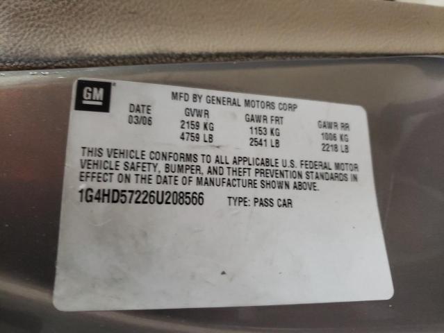Photo 10 from auction – 2006 BUICK LUCERNE CX with VIN 1G4HD57226U208566