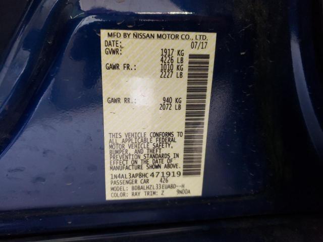 Photo 10 from auction – 2017 NISSAN ALTIMA 2.5 with VIN 1N4AL3AP8HC471919