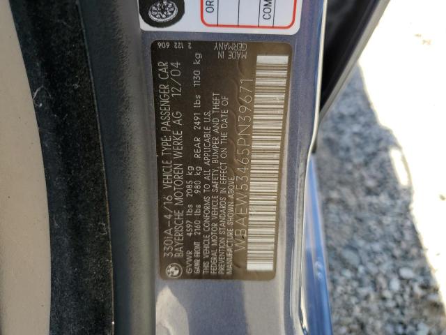 Photo 10 from auction – 2005 BMW 330 XI with VIN WBAEW53465PN39671