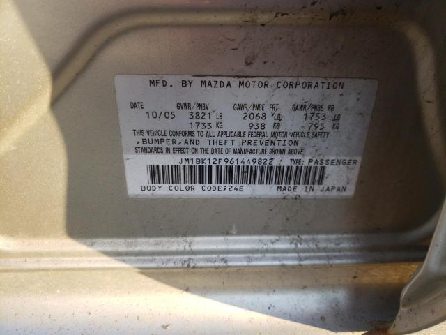 Photo 10 from auction – 2006 MAZDA 3 I with VIN JM1BK12F961449822