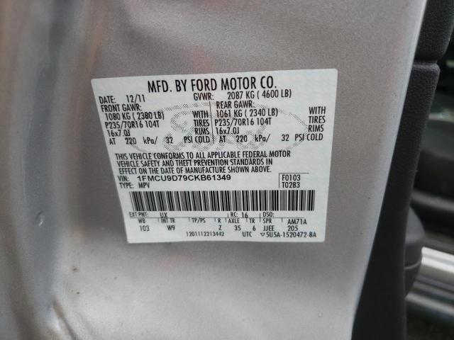 Photo 10 from auction – 2012 FORD ESCAPE XLT with VIN 1FMCU9D79CKB61349