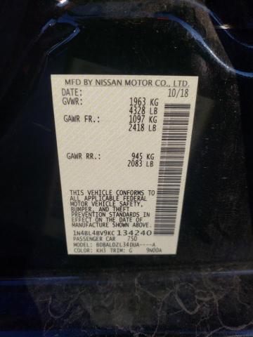 Photo 10 from auction – 2019 NISSAN ALTIMA S with VIN 1N4BL4BV9KC134240