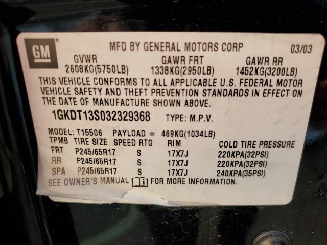 Photo 10 from auction – 2003 GMC ENVOY with VIN 1GKDT13S032329368