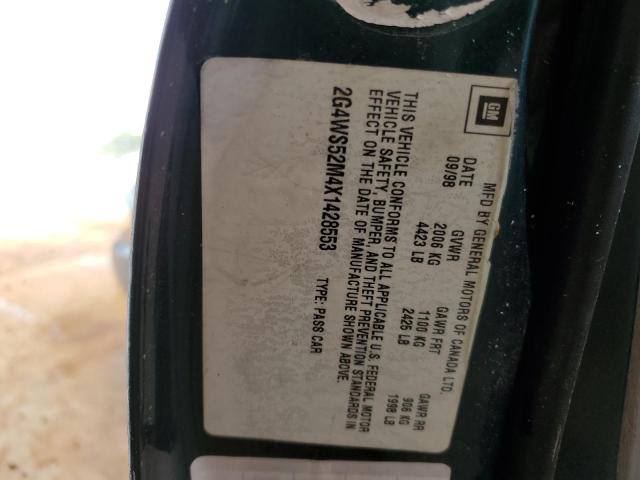 Photo 10 from auction – 1999 BUICK CENTURY CU with VIN 2G4WS52M4X1428553