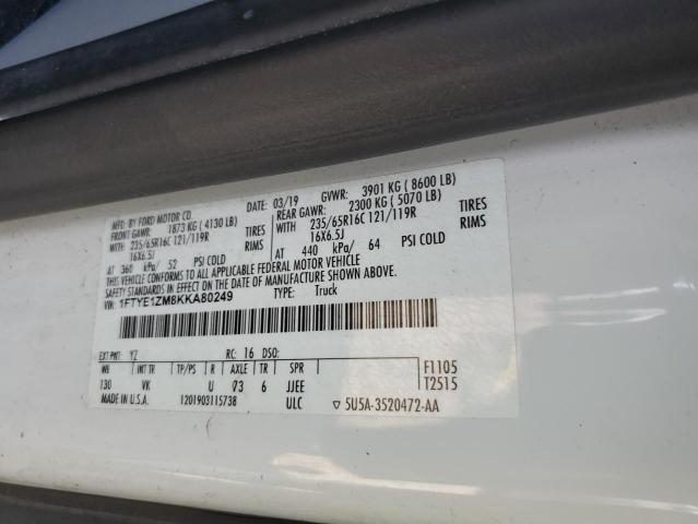 Photo 10 from auction – 2019 FORD TRANSIT T- with VIN 1FTYE1ZM8KKA80249