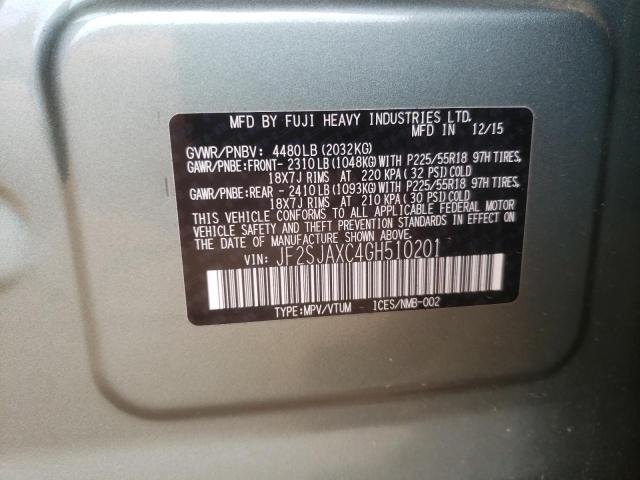 Photo 10 from auction – 2016 SUBARU FORESTER 2 with VIN JF2SJAXC4GH510201