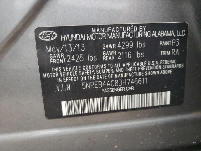 Photo 10 from auction – 2013 HYUNDAI SONATA GLS with VIN 5NPEB4AC8DH746611