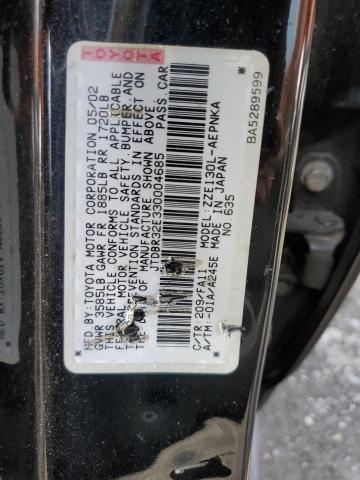 Photo 10 from auction – 2003 TOYOTA COROLLA CE with VIN JTDBR32E330004685