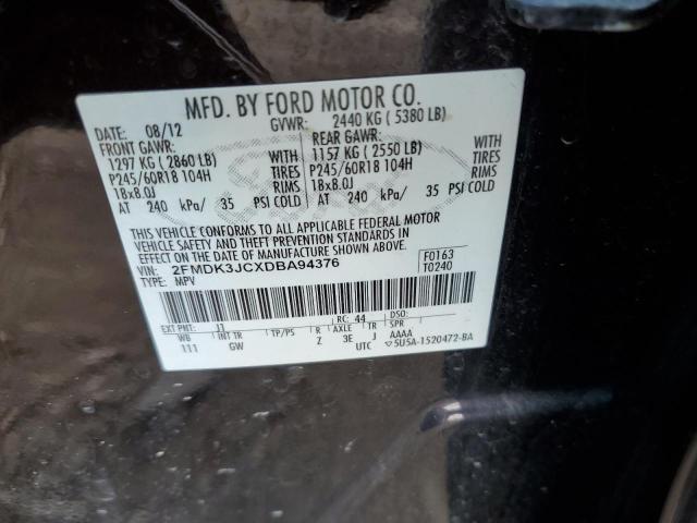 Photo 10 from auction – 2013 FORD EDGE SEL with VIN 2FMDK3JCXDBA94376