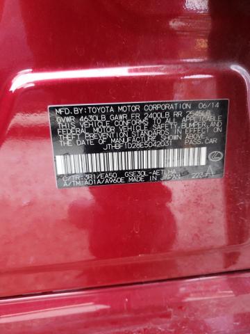 Photo 10 from auction – 2014 LEXUS IS 250 with VIN JTHBF1D28E5042031