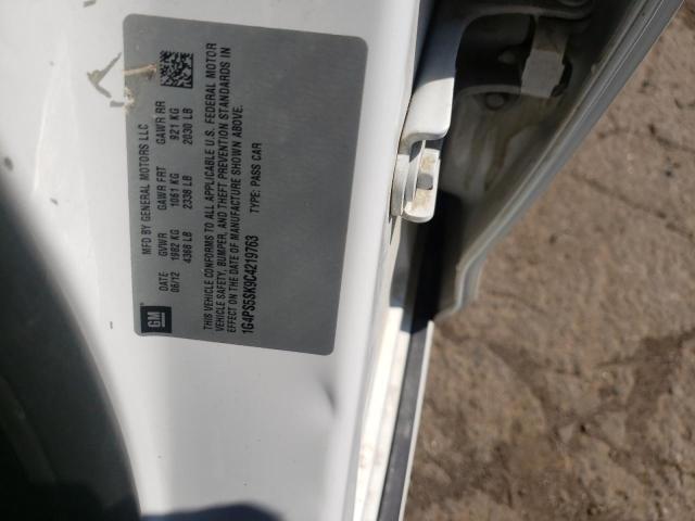 Photo 10 from auction – 2012 BUICK VERANO with VIN 1G4PS5SK9C4219763