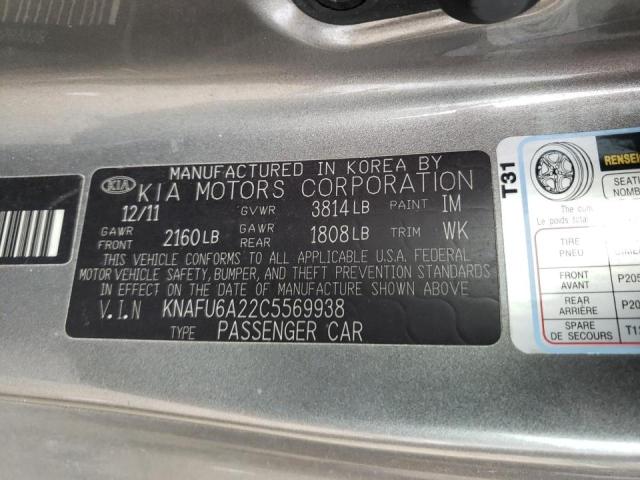 Photo 10 from auction – 2012 KIA FORTE EX with VIN KNAFU6A22C5569938