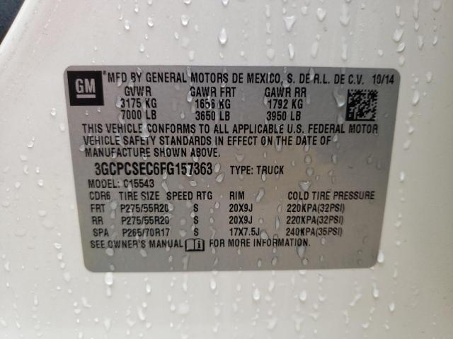 Photo 10 from auction – 2015 CHEVROLET SILVERADO with VIN 3GCPCSEC6FG157363