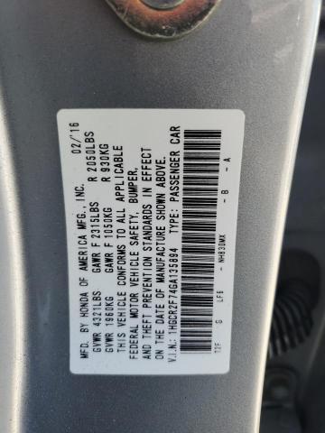 Photo 10 from auction – 2016 HONDA ACCORD EX with VIN 1HGCR2F74GA135894