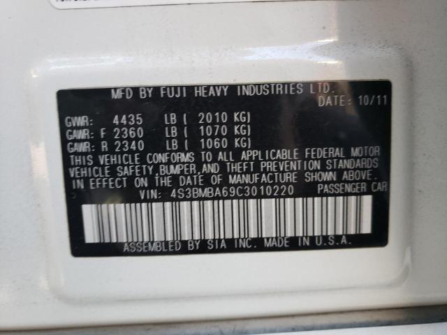 Photo 10 from auction – 2012 SUBARU LEGACY 2.5 with VIN 4S3BMBA69C3010220