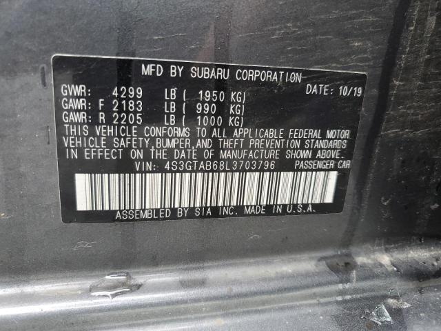 Photo 10 from auction – 2020 SUBARU IMPREZA with VIN 4S3GTAB68L3703796