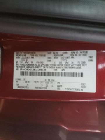 Photo 10 from auction – 2014 FORD ESCAPE SE with VIN 1FMCU0GX6EUD98735
