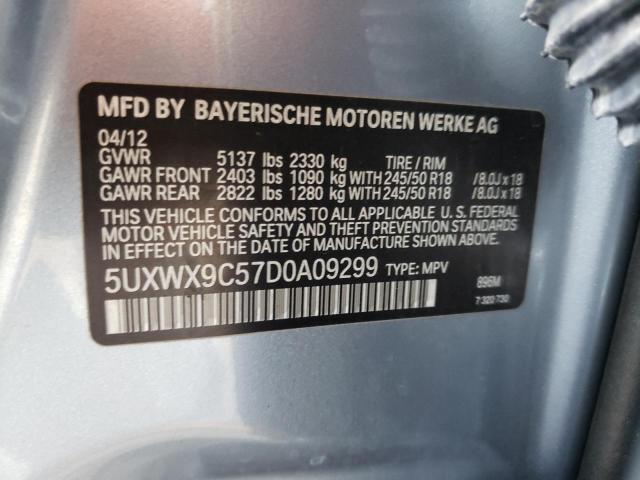 Photo 10 from auction – 2013 BMW X3 XDRIVE2 with VIN 5UXWX9C57D0A09299