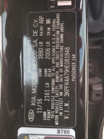Photo 10 from auction – 2017 KIA FORTE LX with VIN 3KPFK4A79HE081848