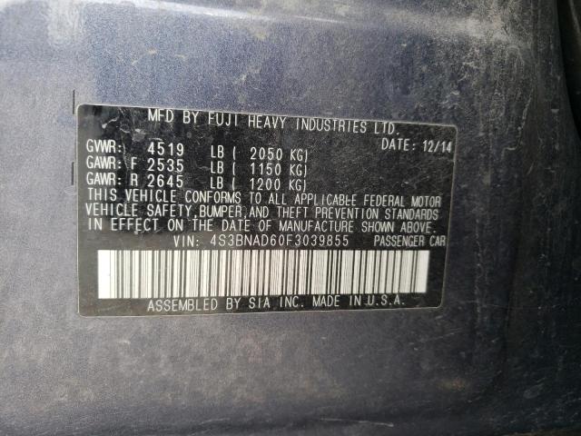 Photo 10 from auction – 2015 SUBARU LEGACY 2.5 with VIN 4S3BNAD60F3039855