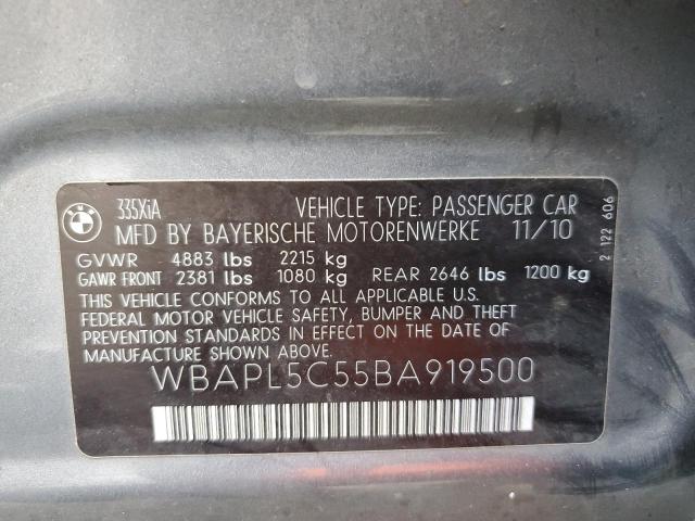 Photo 10 from auction – 2011 BMW 335 XI with VIN WBAPL5C55BA919500