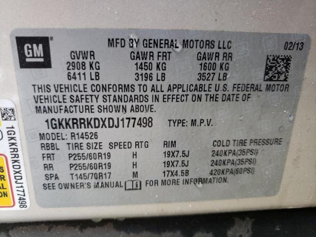 Photo 10 from auction – 2013 GMC ACADIA SLT with VIN 1GKKRRKDXDJ177498