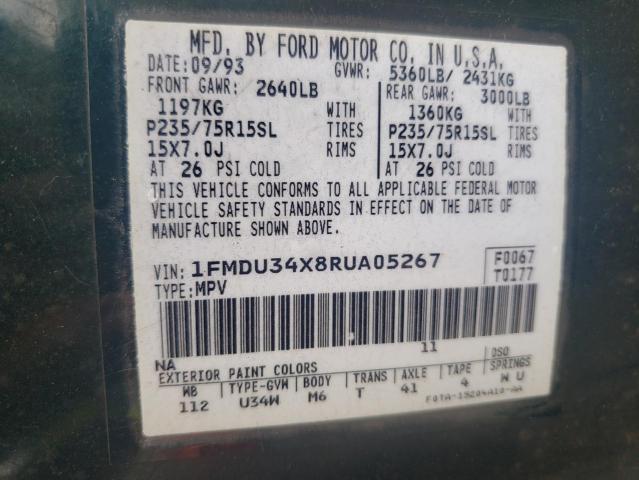 Photo 10 from auction – 1994 FORD EXPLORER with VIN 1FMDU34X8RUA05267