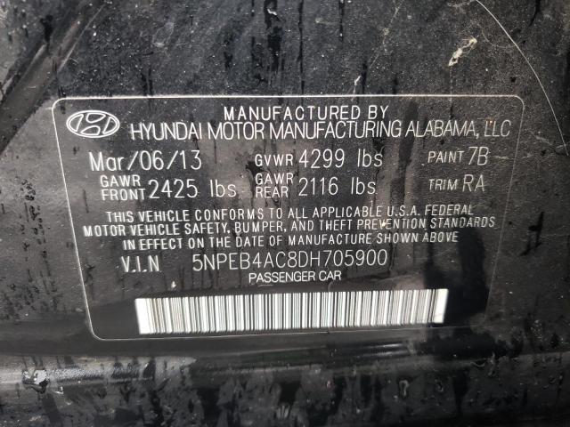 Photo 10 from auction – 2013 HYUNDAI SONATA GLS with VIN 5NPEB4AC8DH705900