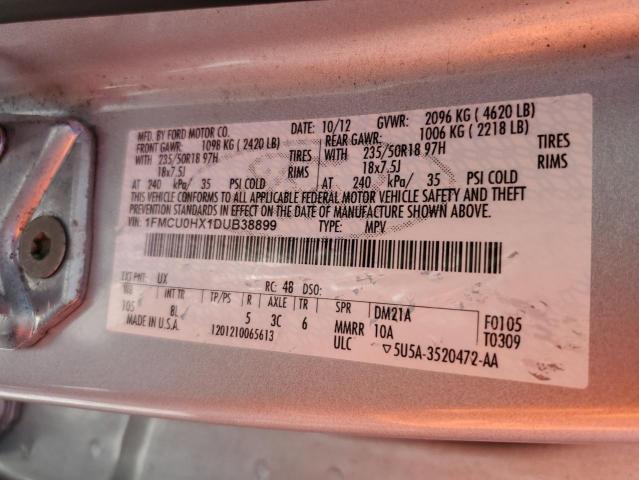 Photo 10 from auction – 2013 FORD ESCAPE SEL with VIN 1FMCU0HX1DUB38899