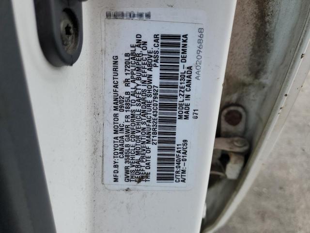 Photo 10 from auction – 2003 TOYOTA COROLLA CE with VIN 2T1BR32E43C079627
