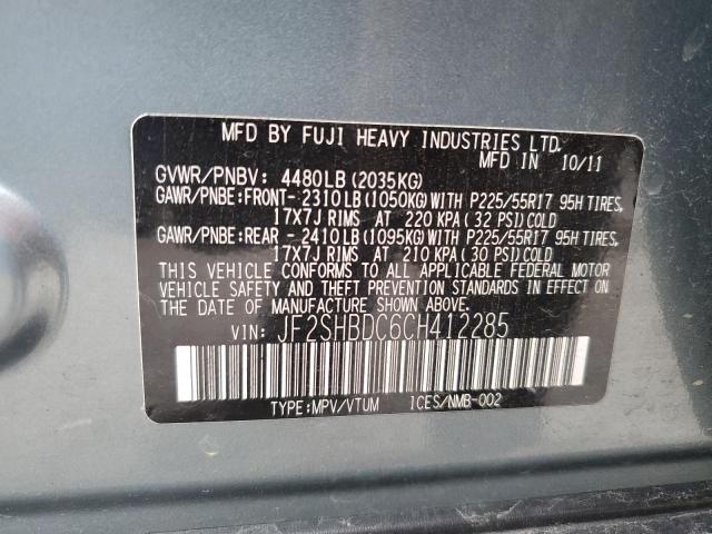 Photo 10 from auction – 2012 SUBARU FORESTER 2 with VIN JF2SHBDC6CH412285