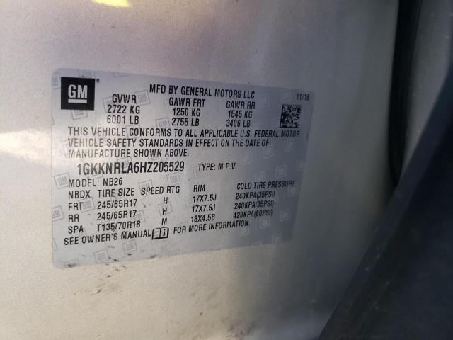 Photo 10 from auction – 2017 GMC ACADIA SLE with VIN 1GKKNRLA6HZ205529