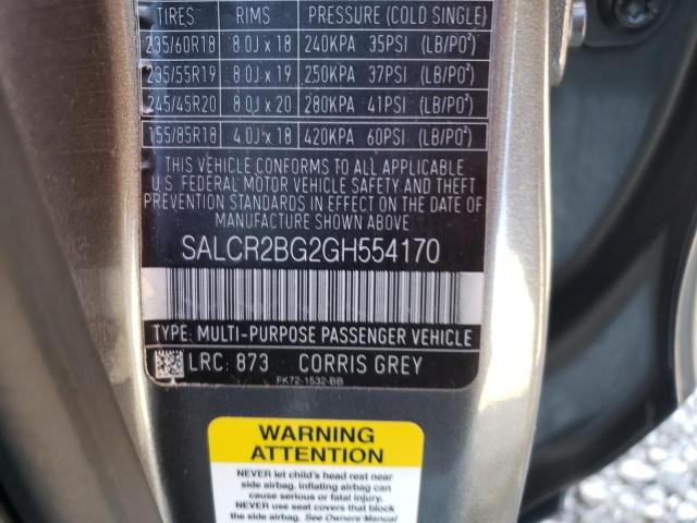 Photo 10 from auction – 2016 LAND ROVER DISCOVERY with VIN SALCR2BG2GH554170
