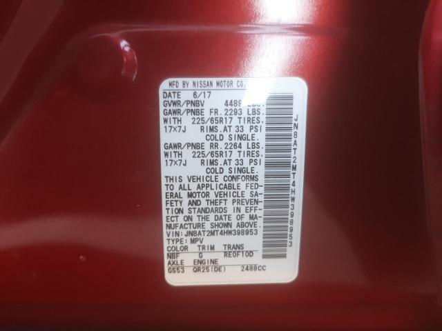 Photo 10 from auction – 2017 NISSAN ROGUE S with VIN JN8AT2MT4HW398953