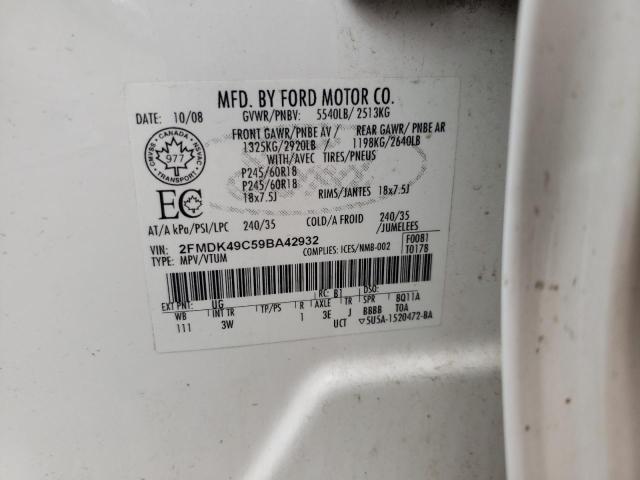 Photo 10 from auction – 2009 FORD EDGE LIMIT with VIN 2FMDK49C59BA42932