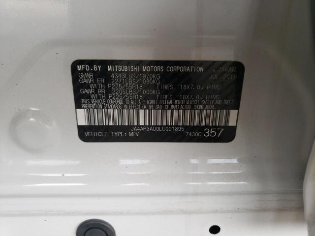 Photo 10 from auction – 2020 MITSUBISHI OUTLANDER with VIN JA4AR3AU0LU001895