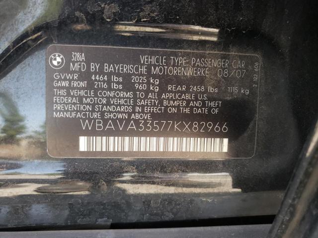 Photo 10 from auction – 2007 BMW 328 I with VIN WBAVA33577KX82966