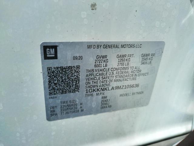 Photo 10 from auction – 2021 GMC ACADIA SLE with VIN 1GKKNKLA9MZ105636