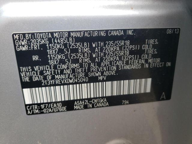Photo 10 from auction – 2013 TOYOTA RAV4 LIMIT with VIN 2T3YFREVXDW045040