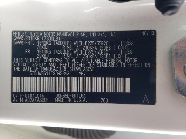 Photo 10 from auction – 2014 TOYOTA SEQUOIA LI with VIN 5TDJW5G14ES095343