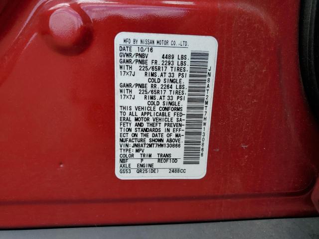 Photo 10 from auction – 2017 NISSAN ROGUE S with VIN JN8AT2MT7HW130866