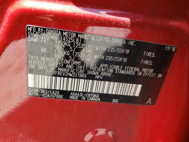 Photo 10 from auction – 2017 TOYOTA RAV4 LIMIT with VIN 2T3YFREV2HW331969