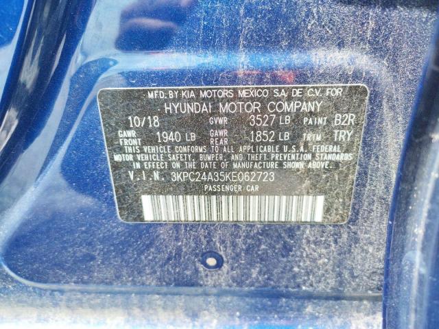 Photo 10 from auction – 2019 HYUNDAI ACCENT SE with VIN 3KPC24A35KE062723