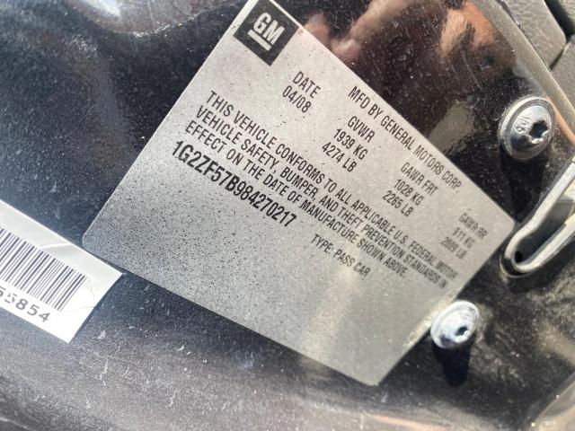 Photo 10 from auction – 2008 PONTIAC G6 VALUE L with VIN 1G2ZF57B984270217