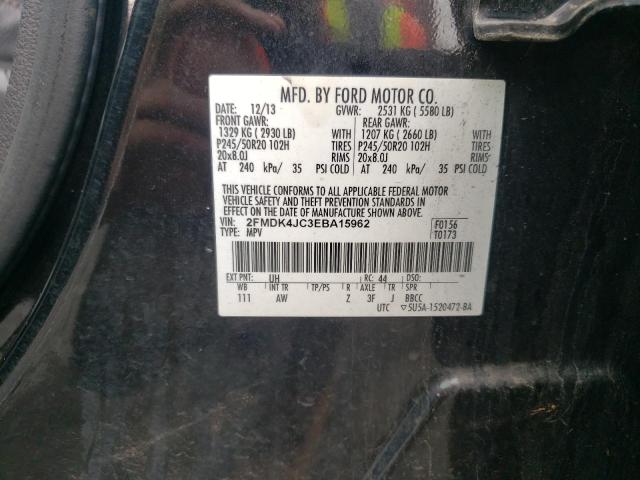 Photo 10 from auction – 2014 FORD EDGE with VIN 2FMDK4JC3EBA15962